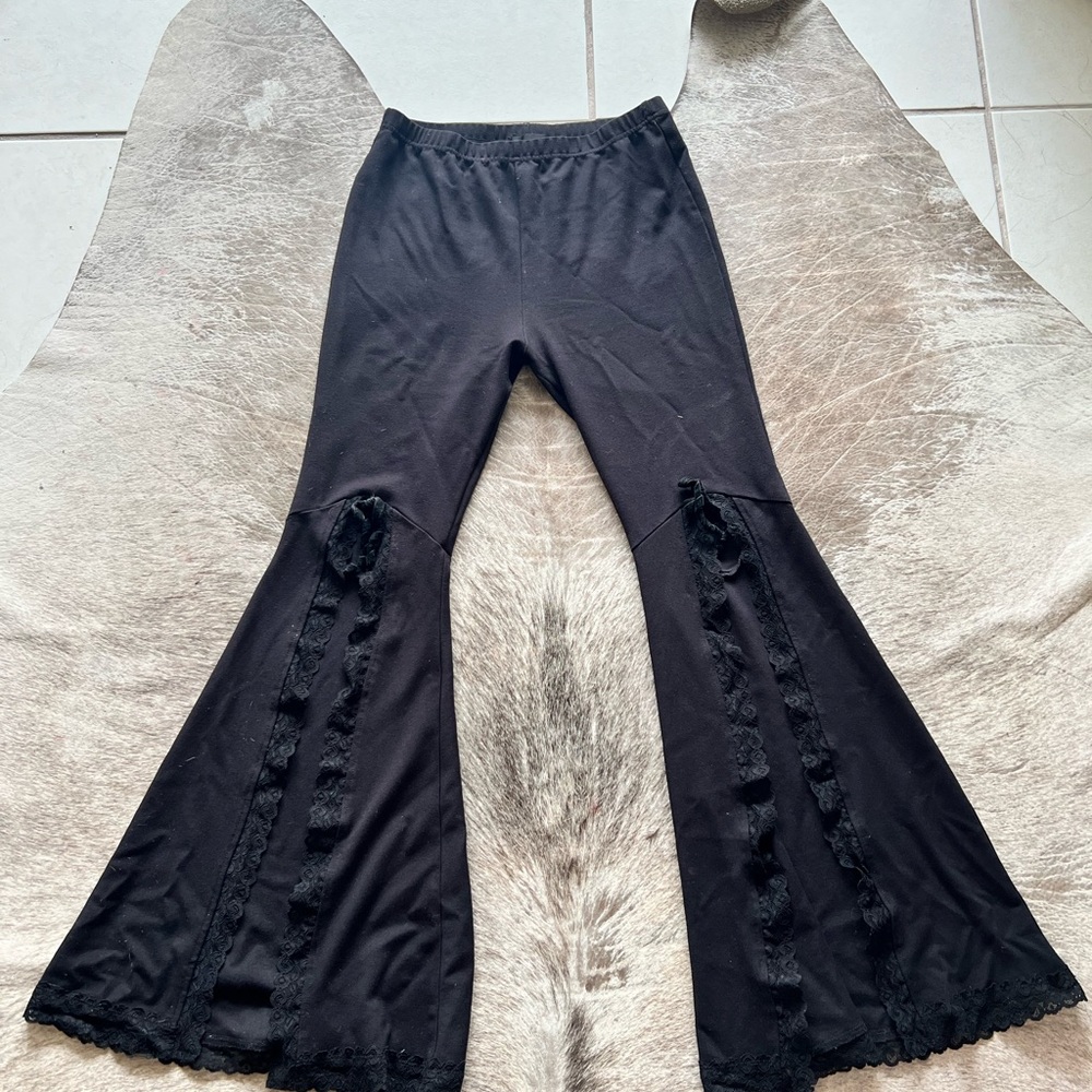 Initiation Into Darkness Front Split Bell Bottoms - image 1